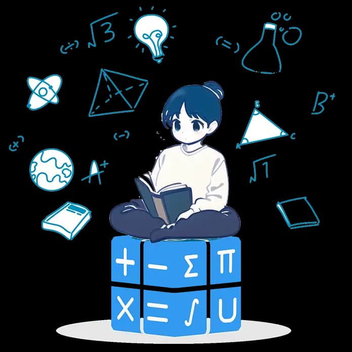 AI tutor illustration showing personalized math learning assistant ready to help students